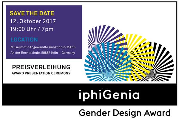 Grafische Darstellung mit Text zum Gender Design Award